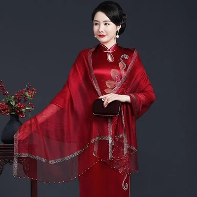 四季可用丝巾长方形围巾披肩两用