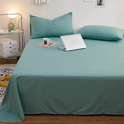 纯色纯棉床单单件1.5/1.8/2米床双人被单学生宿舍1.2m全棉床单