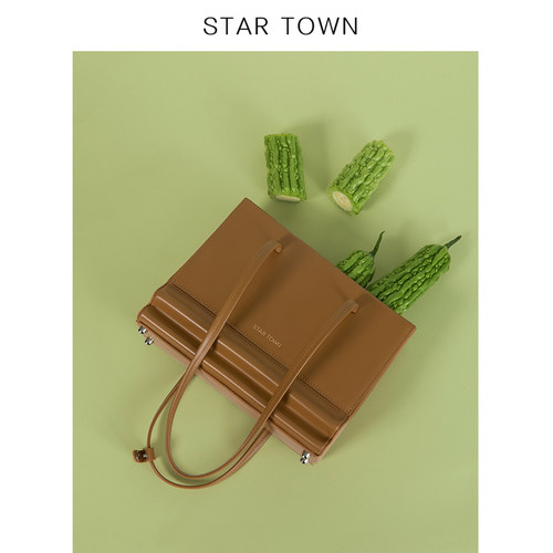STARTOWN牛皮腋下包2024新款