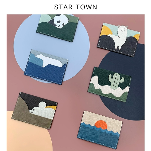 Оригинальный дизайнерский картхолдер, милая сумка через плечо, короткий бумажник, из натуральной кожи