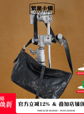 STARTOWN繁星小镇2025新款斜挎包包植鞣褶皱牛皮时尚百搭通勤包包