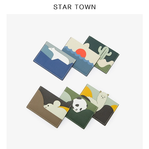 Оригинальный дизайнерский картхолдер, милая сумка через плечо, короткий бумажник, из натуральной кожи