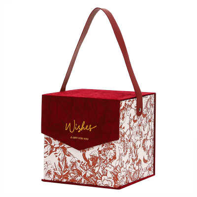 婚礼拉菲草喜糖盒中国风