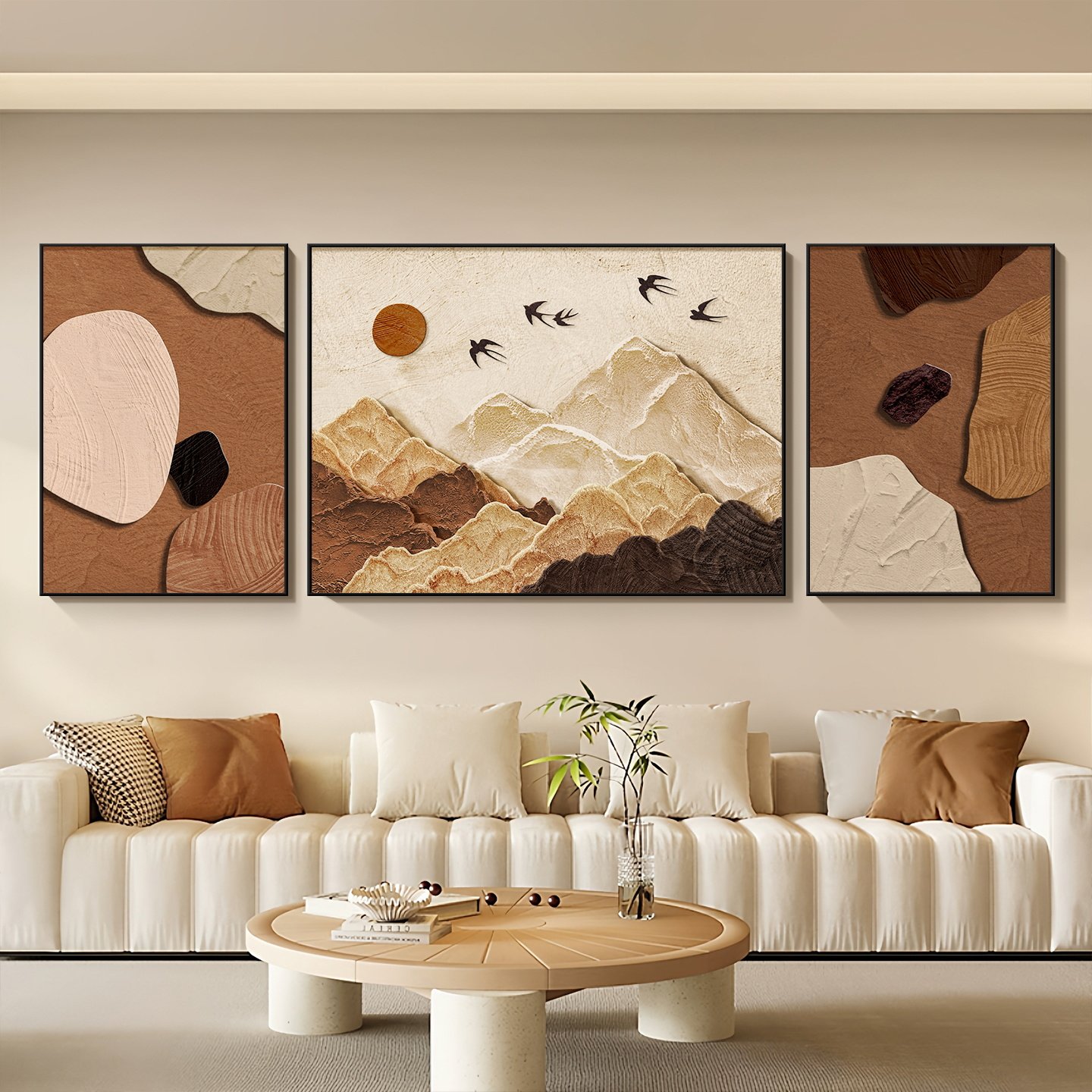 背有靠山客厅壁画2026新款装饰画大气轻奢高级感沙发墙背景挂画