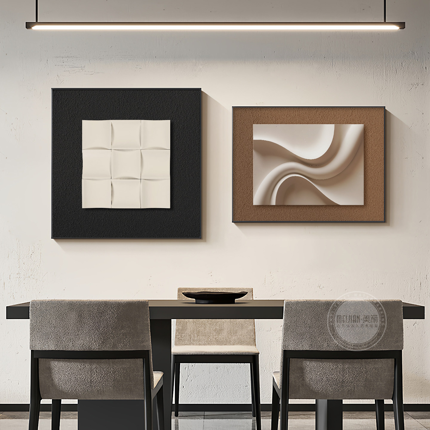 餐厅装饰画2026新款客厅挂画现代简约轻奢立体沙发背景墙卧室壁画