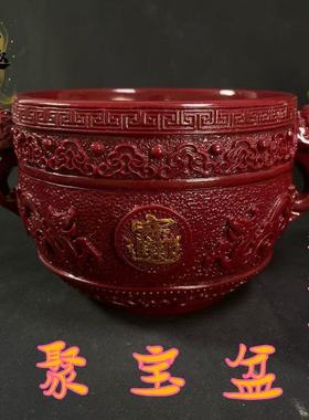 朱砂摆件聚宝盆天然原矿紫金砂居家饰品客厅招财工艺品工厂家批发