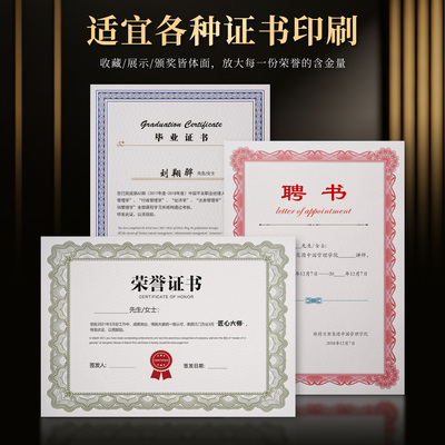 欧式高雅证书内芯页花纹荣誉证书