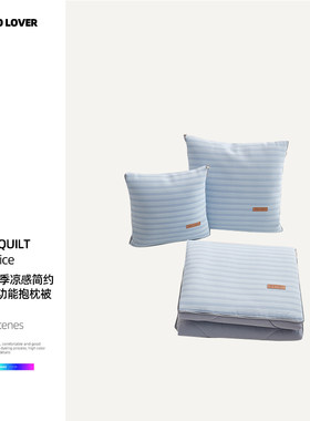 伊伊爱 ZX0LN02401226 夏季凉感简约商务款多功能抱枕被40*40cm