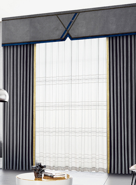 伊伊爱CL0JB02000067绒布烫金151856全遮光窗帘挂钩打孔不含安装