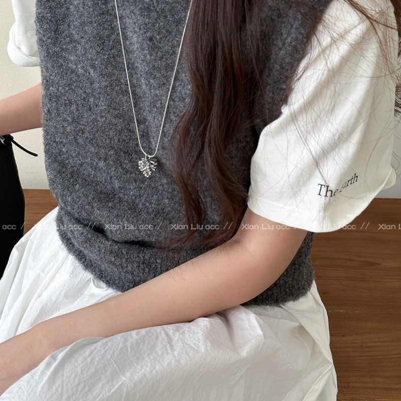韩系ins气质松果项链女2025新款