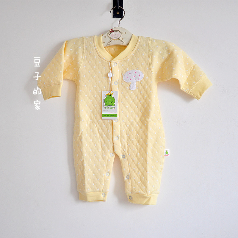 无荧光剂加厚保暖空气棉哈衣包邮