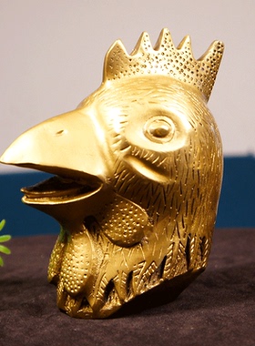 复古黄铜十二生肖铜首收藏级摆件
