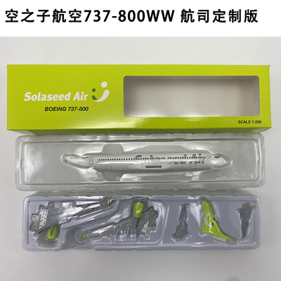 Hogan wings 1/200 空之子航空737-800WW 航司定制版拼装飞机模型
