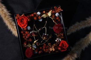 vagafille 情人节永生花干花花盒 | 时间之诗首饰套装