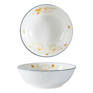 家用陶瓷面碗家用大号饭碗7英寸大容量面碗 釉下彩浮雕吃面专用碗