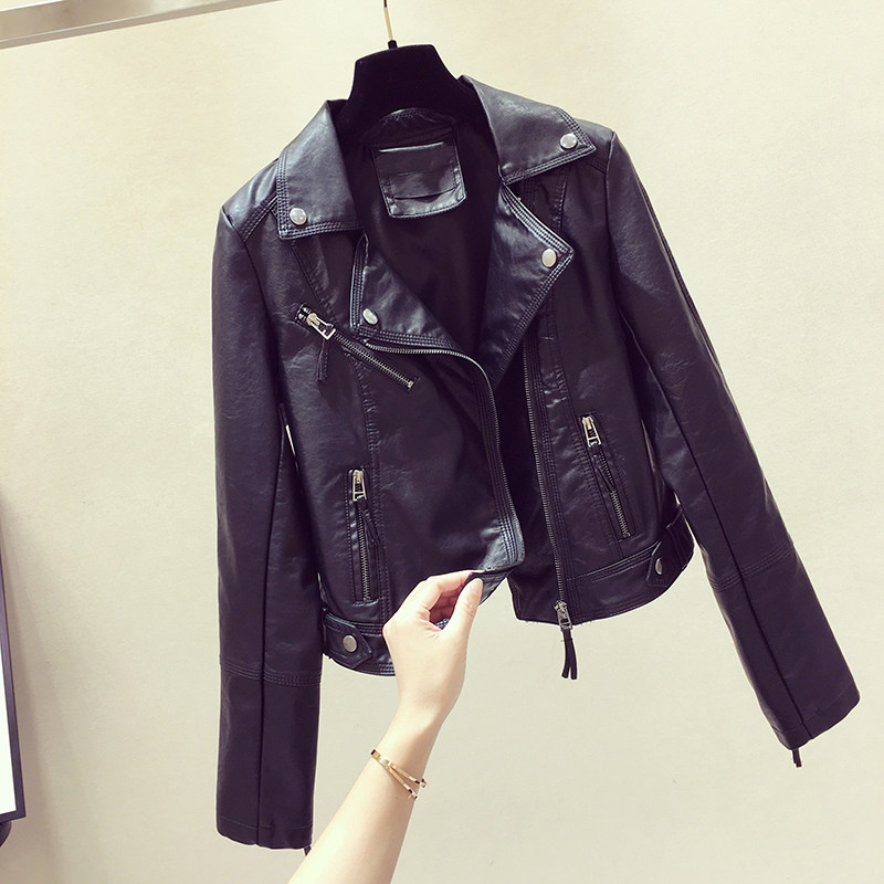 pu皮衣女短款翻领皮外套2020春秋新款网红修身复古港风机车皮夹克|ruв категории Женская одежда, меха - от Buy2taobao.com для оказания профессиональной услуги покупки агента Taobao
