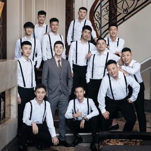 伴郎服兄弟装婚礼衬衫男西装礼服兄弟团衣服西服套装结婚衬衣服装