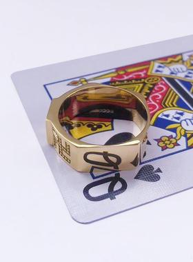 看认牌扑克近景魔术道具钛钢时尚