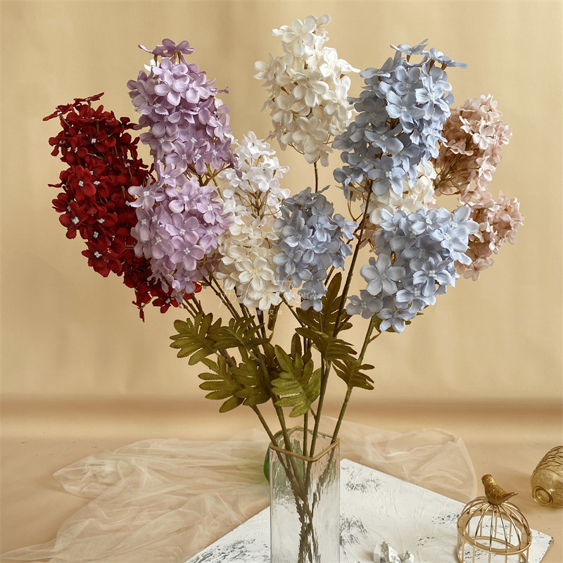 3头佛塔 仿真花宝塔绣球多头簇状球状花材婚庆插花装饰圆锥婚礼