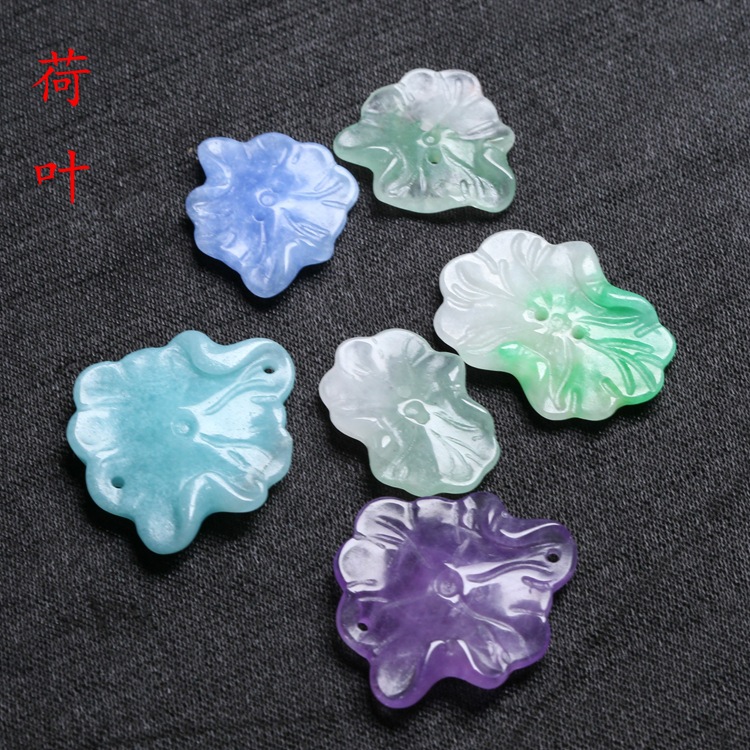 天然非洲翠紫水晶天河石