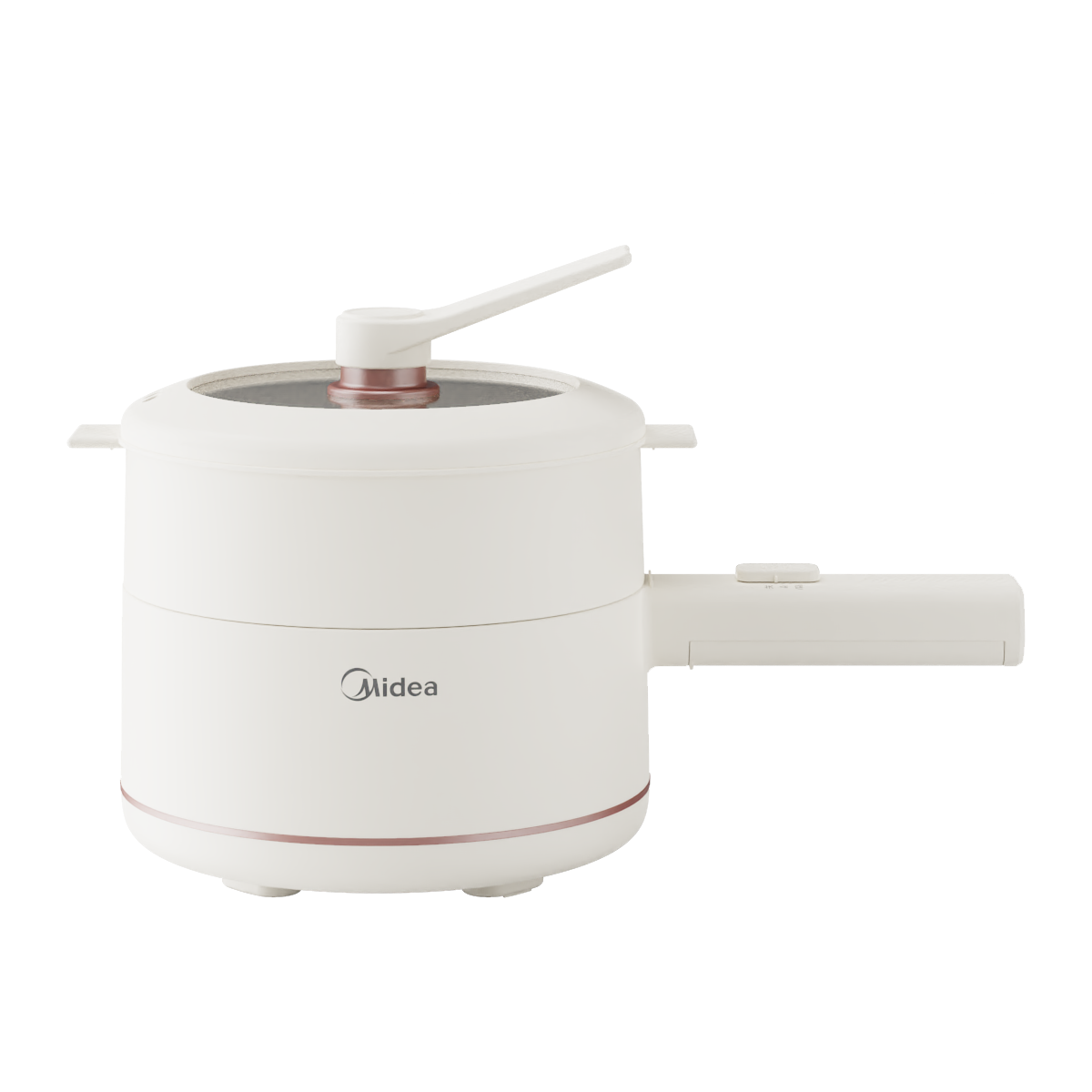 美的电煮锅MC-XZE2017/XZE2007家用长柄不粘涂层700W大火力1.6L