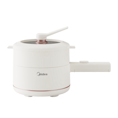 美的电煮锅MC-XZE2017/XZE2007家用长柄不粘涂层700W大火力1.6L