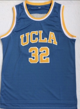 加利福尼亚大学洛杉矶分校比尔·沃尔顿32号蓝色球衣刺绣训练服