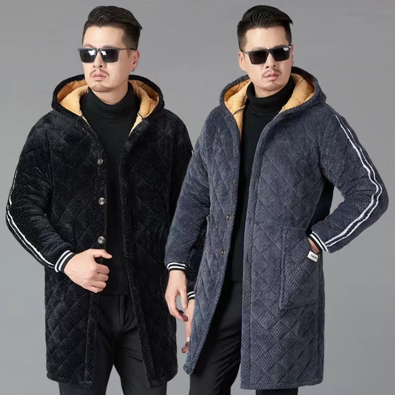 加绒加厚棉衣男冬季新款罩衣