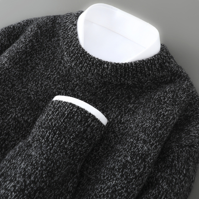 纯羊毛衫男士圆领加厚毛衣