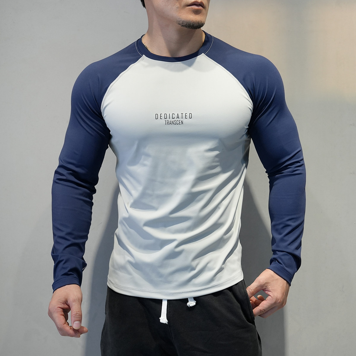 男士2025早秋健身衣服长袖紧身弹力速干吸汗拼色运动上衣透气T恤,运动服/休闲服装,健身衣,淘宝优惠券,粉丝福利购,淘宝优惠卷