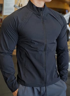 呦咕秋冬新款户外运动拉链速干上衣男健身训练休闲跑步夹克外套