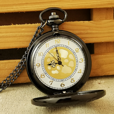特批大号黑色罗马怀表复古翻盖男款学生欧式石英表怀旧民国机械