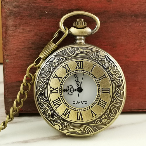 大号经典罗马怀表复古翻盖男款学生电子数字老年人老式欧式挂表