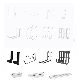 长孔黑色洞洞板椭圆孔配件专用20mm孔距墙上收纳架刀具架收纳盒子