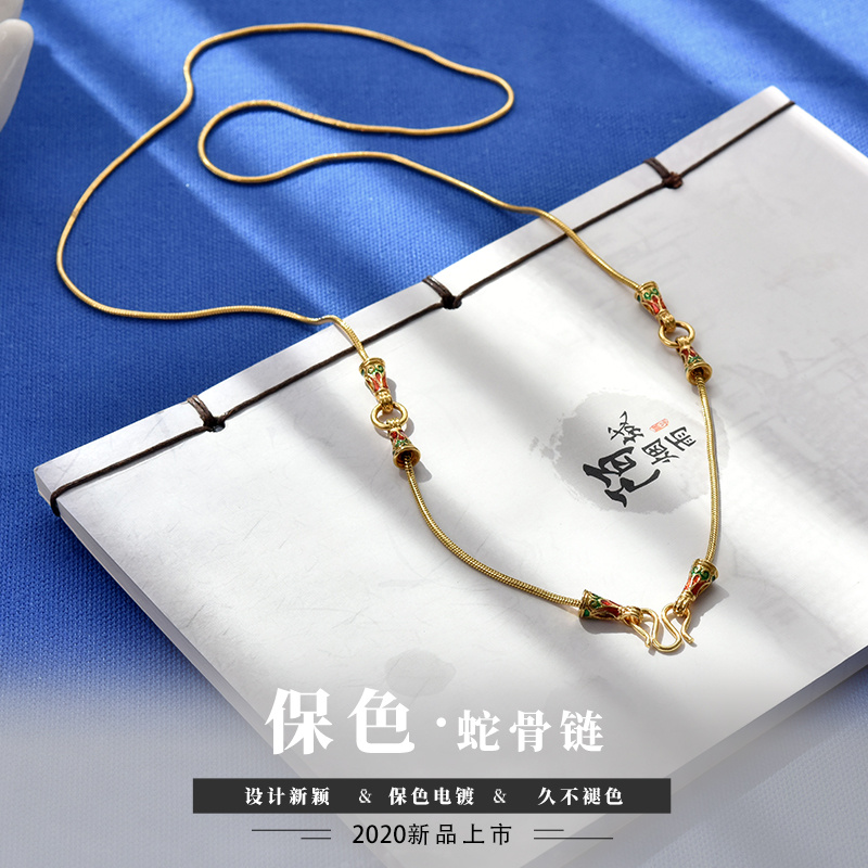 [掉色包换防敏]珐琅佛牌链子