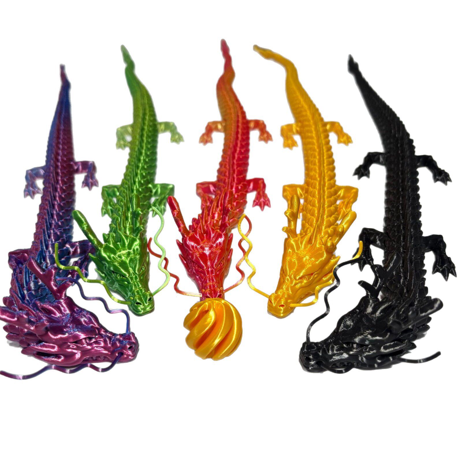 爆款3D打印中国龙30cm工艺品摆件网红创意模型手办礼品活动关节龙