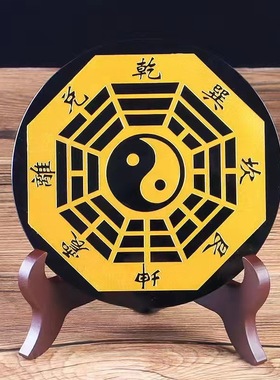 爆款黑曜石山海镇八卦百福桌面摆件家居黑曜石摆件