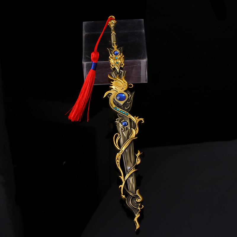 爆款游戏周边剑网三 剑胆琴心带鞘武器模型全金属工艺品玩具22CM