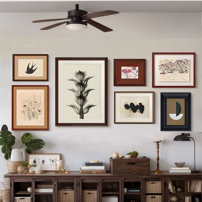 法式复古客厅沙发背景墙装饰画