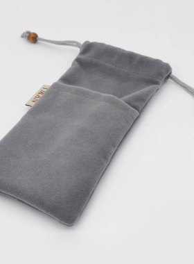 TMAN 充电宝收纳袋手机绒布保护套适用于小米酷泰科倍思罗马仕移动电源防尘束口数据线硬盘袋卡包数码鼠标