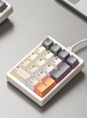 驰尚魔蛋MF17键机械数字小键盘电脑外接青茶红轴自定义插拔轴套件