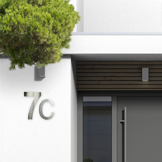 精品拉丝不锈钢金属立体酒店门牌号数字英文带灯发光别墅门牌高档