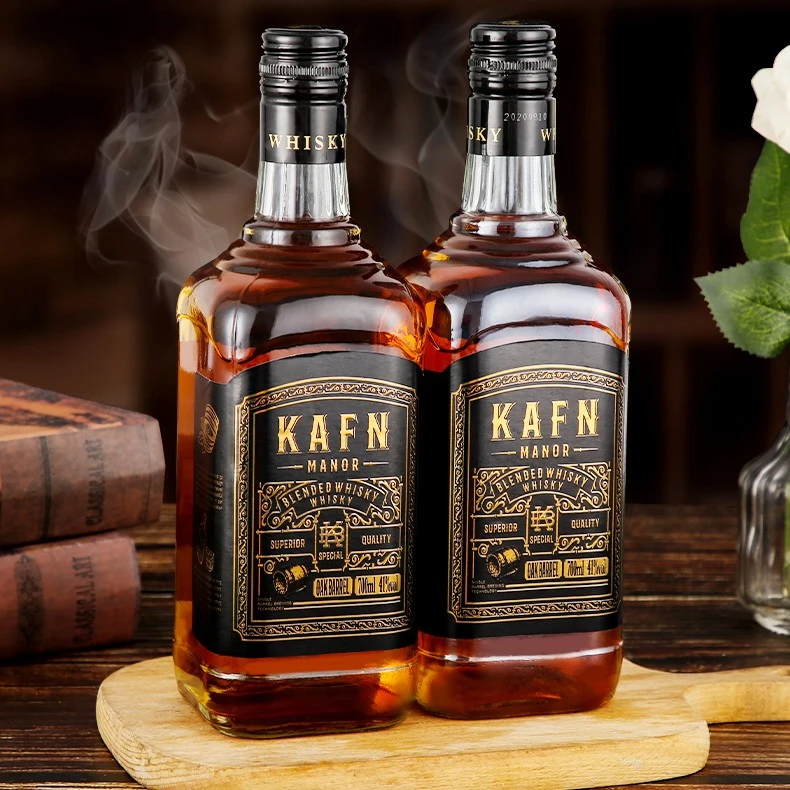 卡梵伯爵威士忌洋酒麦芽陈酿2瓶装*700ML41度赠洋酒杯
