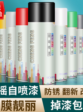 自动手摇自喷漆汽车专用免除锈金属防锈漆家具木器黑色白色油漆罐