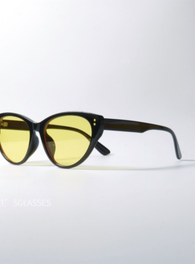 复古猫眼UV400防晒可配近视墨镜