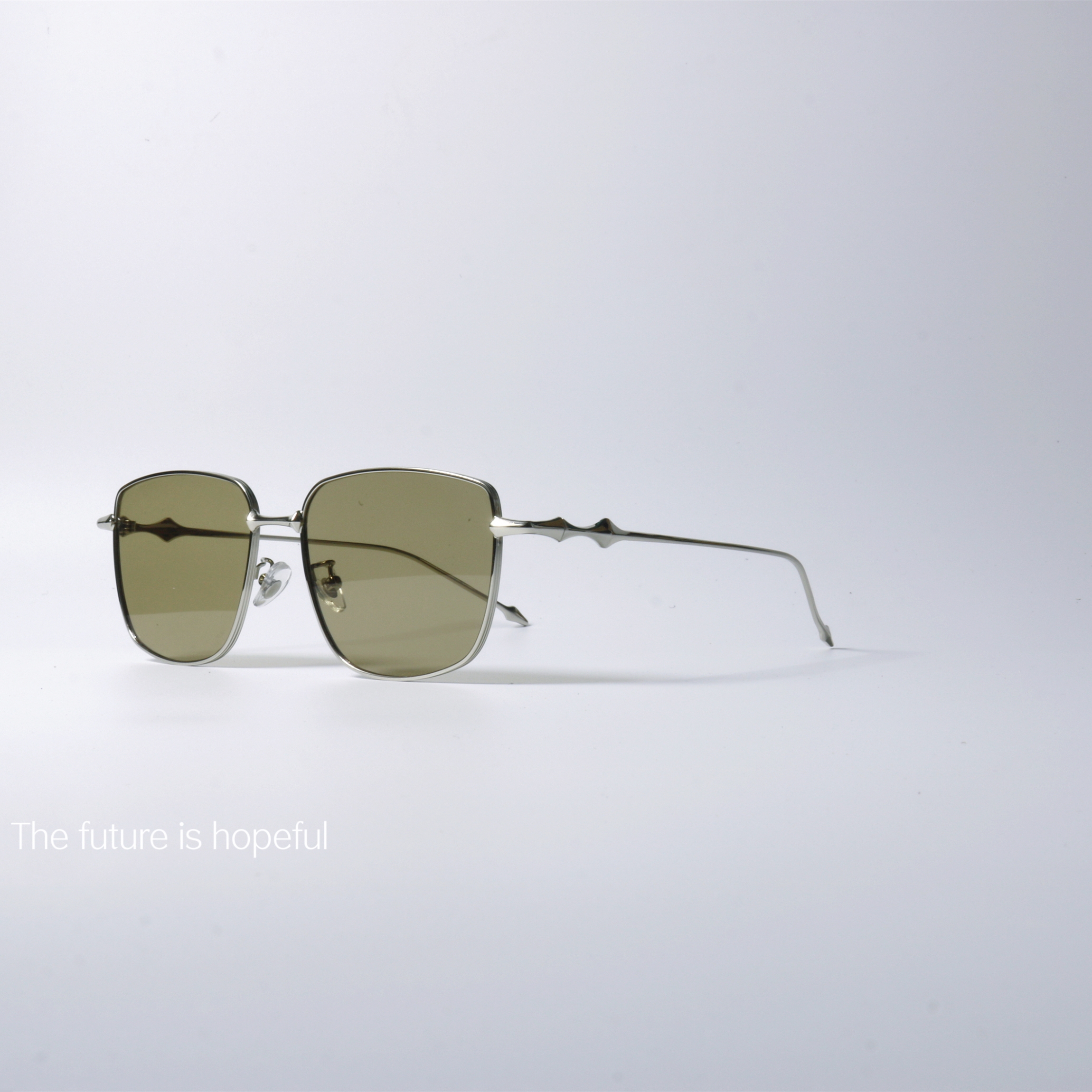 韩版gm风格UV400方形金属框眼镜