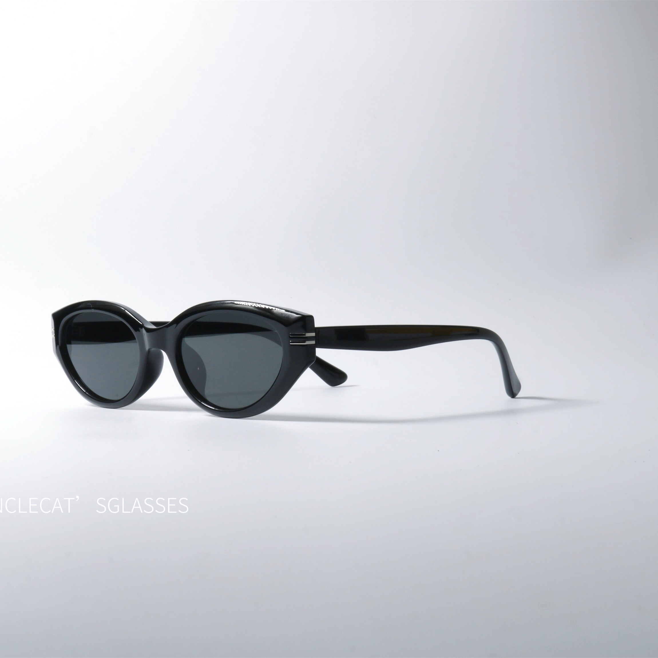 经典造型高级感猫眼偏光墨镜UV400防紫外线辐射可配近视太阳眼镜