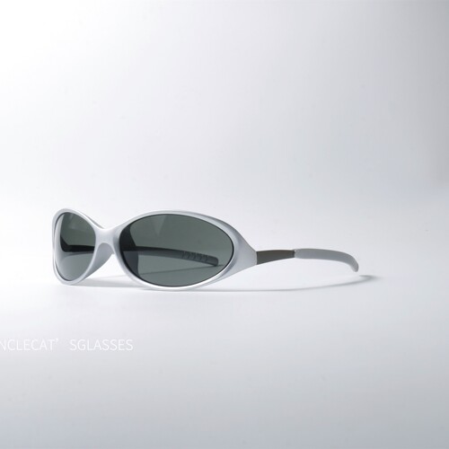 Y2K未来感椭圆UV400防晒墨镜