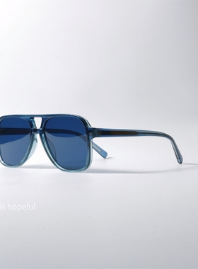 飞行员式深蓝色太阳眼镜UV400防紫外线辐射防晒可配近视墨镜