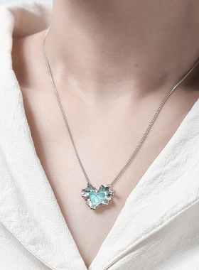 DifferentYoung锁骨链女项链轻奢小众纯银高级感简约爱心生日礼物